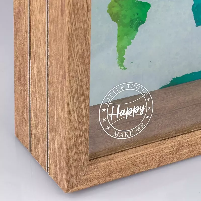Money Box ZEP RM4545 Brown Glass Metal Wood 210x65x170 mm