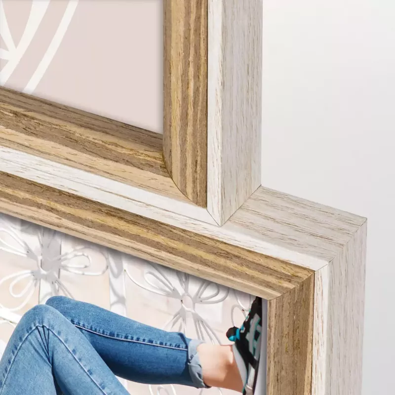 Picture frame set ZEP Kriss 4Q Wood Brown White 310x340 mm