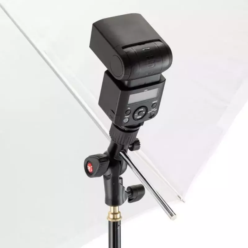 Manfrotto MLH1HS-2 cold shoe tilt head with light joint and umbrella holder
