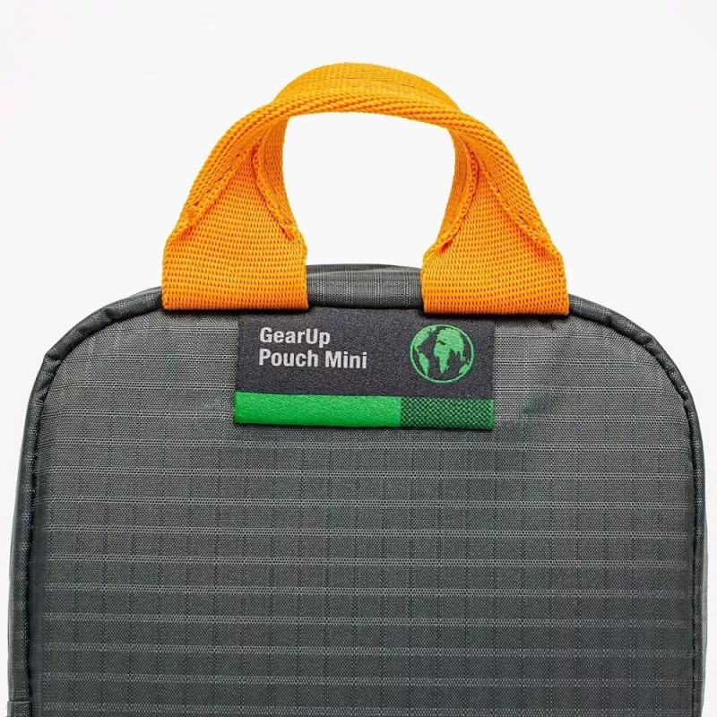 Lowepro GearUp Pouch Mini Purse Nylon Polyester Ripstop Grey Orange