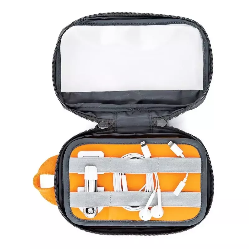 Lowepro GearUp Pouch Mini Purse Nylon Polyester Ripstop Grey Orange