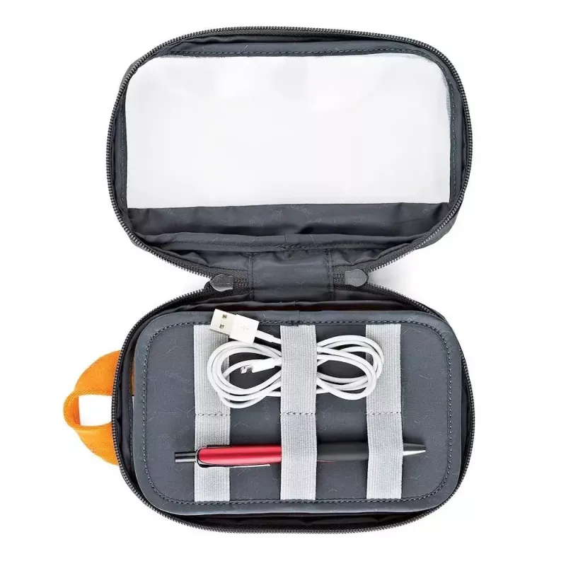 Lowepro GearUp Pouch Mini Purse Nylon Polyester Ripstop Grey Orange