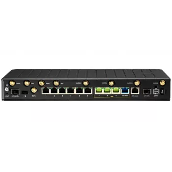 CradlePoint wireless router E300C-18B with NetCloud Enterprise Branch — Wi‑Fi 6 dual-band, 10GbE, 4G LTE, 5x RJ‑45