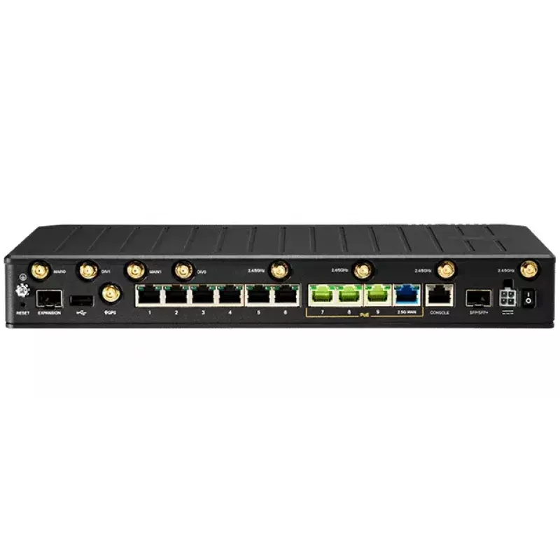 CradlePoint wireless router E300C-18B with NetCloud Enterprise Branch — Wi‑Fi 6 dual-band, 10GbE, 4G LTE, 5x RJ‑45