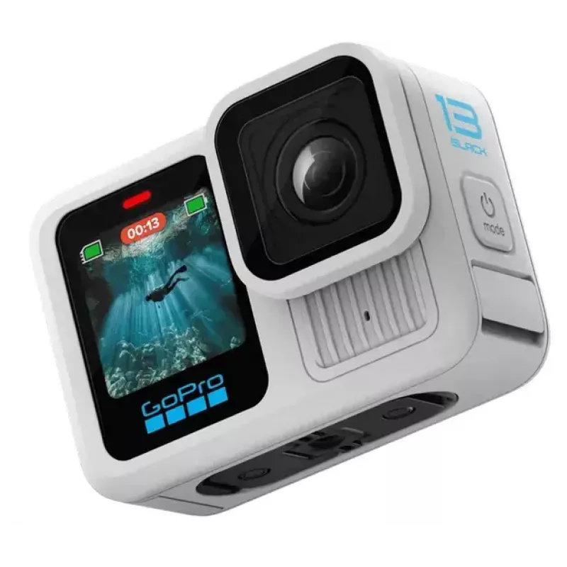 Action camera GoPro HERO13 Black — 5.3K Ultra HD, 27.6 MP CMOS, 240 fps, Wi‑Fi, GPS, built‑in LCD, stereo audio