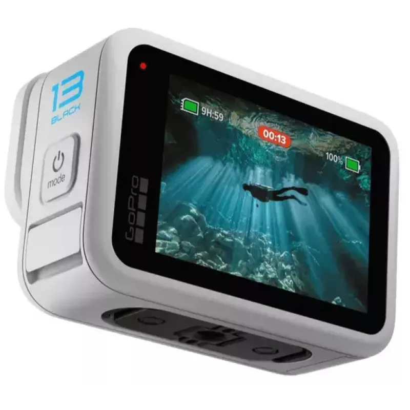 Action camera GoPro HERO13 Black — 5.3K Ultra HD, 27.6 MP CMOS, 240 fps, Wi‑Fi, GPS, built‑in LCD, stereo audio