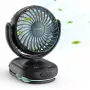 Portable stroller fan Momcozy PF001-PK10BA-A — pink, battery-powered clip-on fan