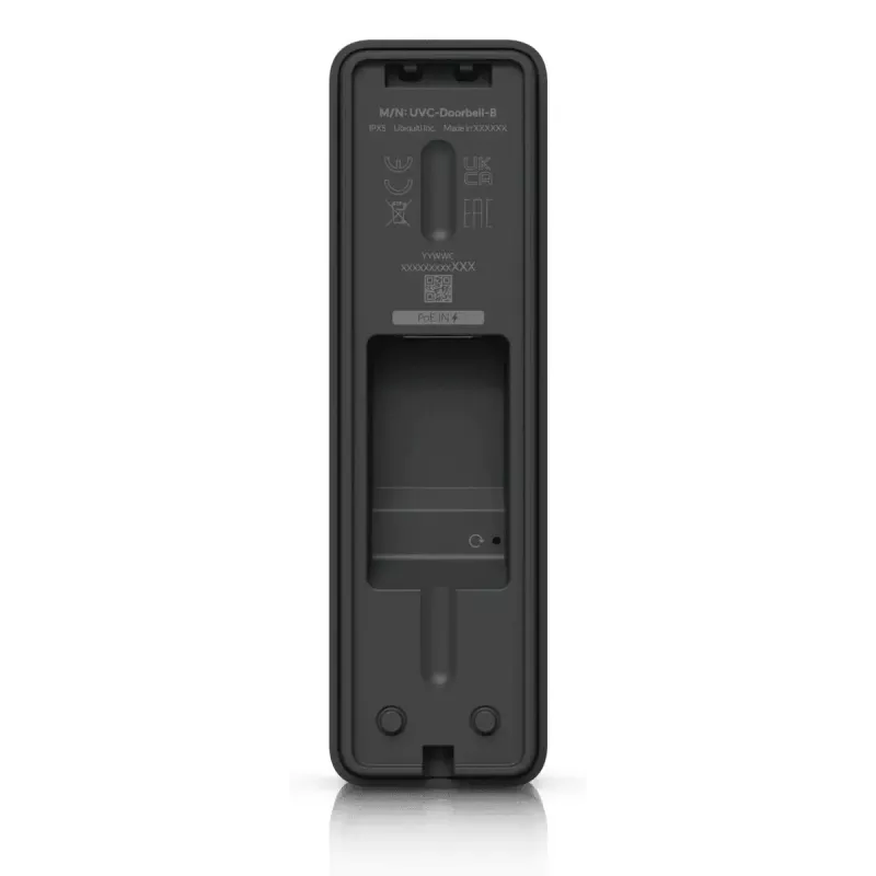Doorbell UBIQUITI Doorbell Lite Black — wired PoE video doorbell, 5 MP, 2560×1920, IPX5, metal & polycarbonate housing