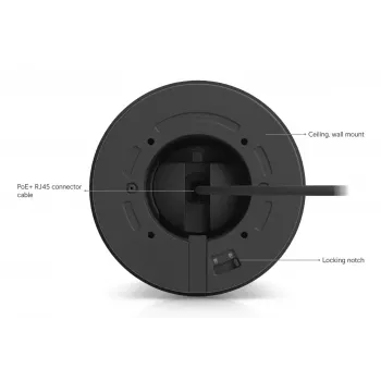 IP security camera UBIQUITI UVC-G6-Pro-Turret-B — 3840×2160, 1/1.2 inch CMOS, 2.36× optical zoom, PoE+, ceiling/wall, indoor/outdoor