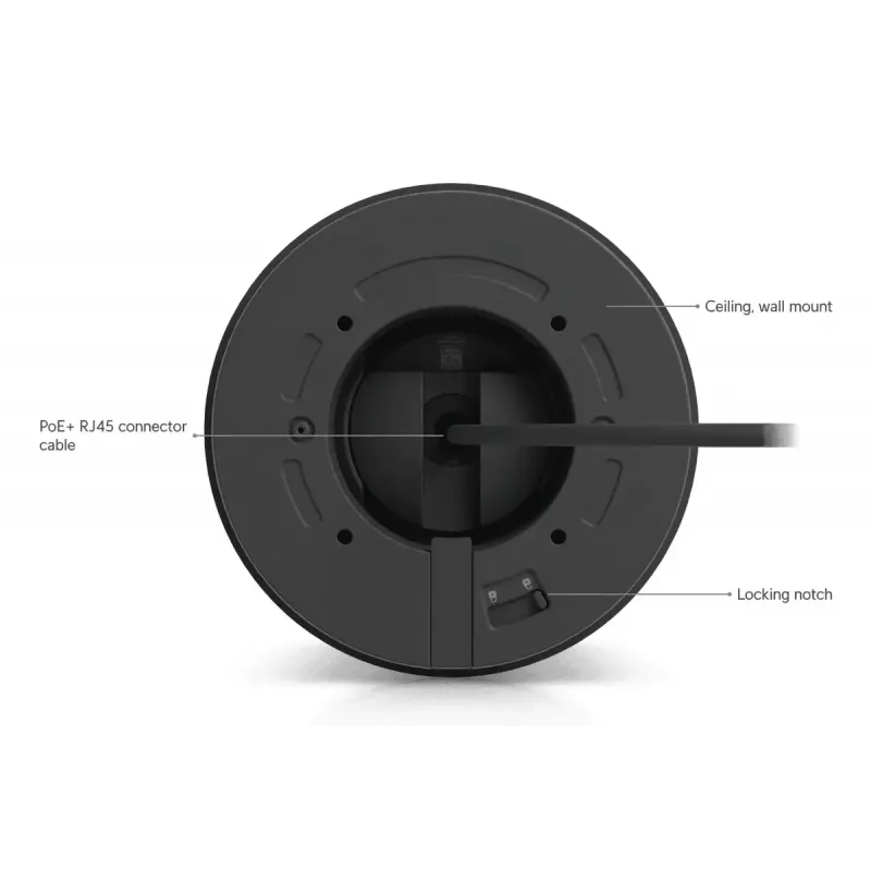 IP security camera UBIQUITI UVC-G6-Pro-Turret-B — 3840×2160, 1/1.2 inch CMOS, 2.36× optical zoom, PoE+, ceiling/wall, indoor/outdoor