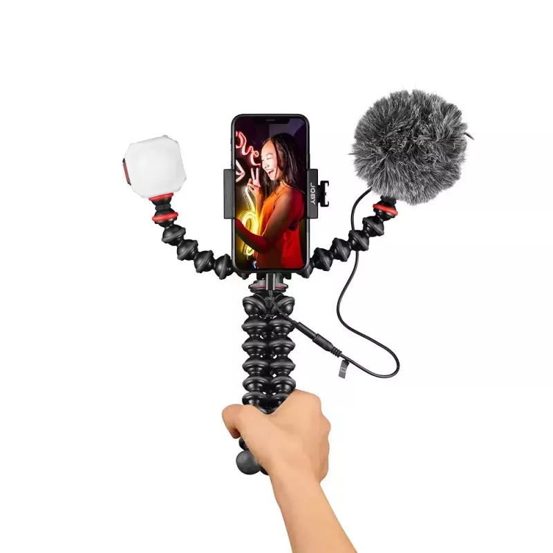 Joby GorillaPod Mobile Vlogging Kit Joby JB01645-BWW 3 legs 540g Black Red
