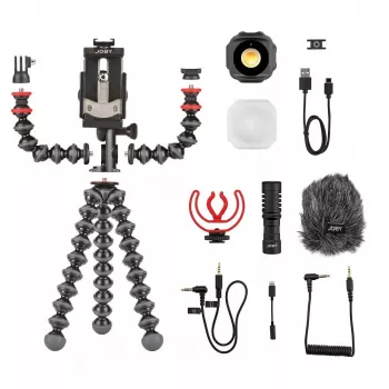 Joby GorillaPod Mobile Vlogging Kit Joby JB01645-BWW 3 legs 540g Black Red