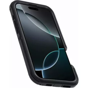 Protective phone case OTTERBOX Defender Series Compatible with MagSafe Silicone Black for Apple iPhone 16 Pro Max