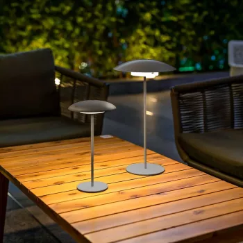 Battery Lamp NewGarden SARDINIA 30 anthracite LED, portable rechargeable outdoor lamp