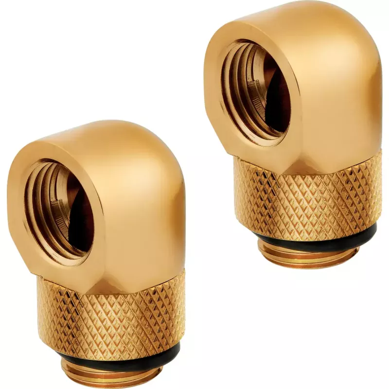 Fitting Corsair CX-9055010-WW Brass Gold 90° Rotary Adapters