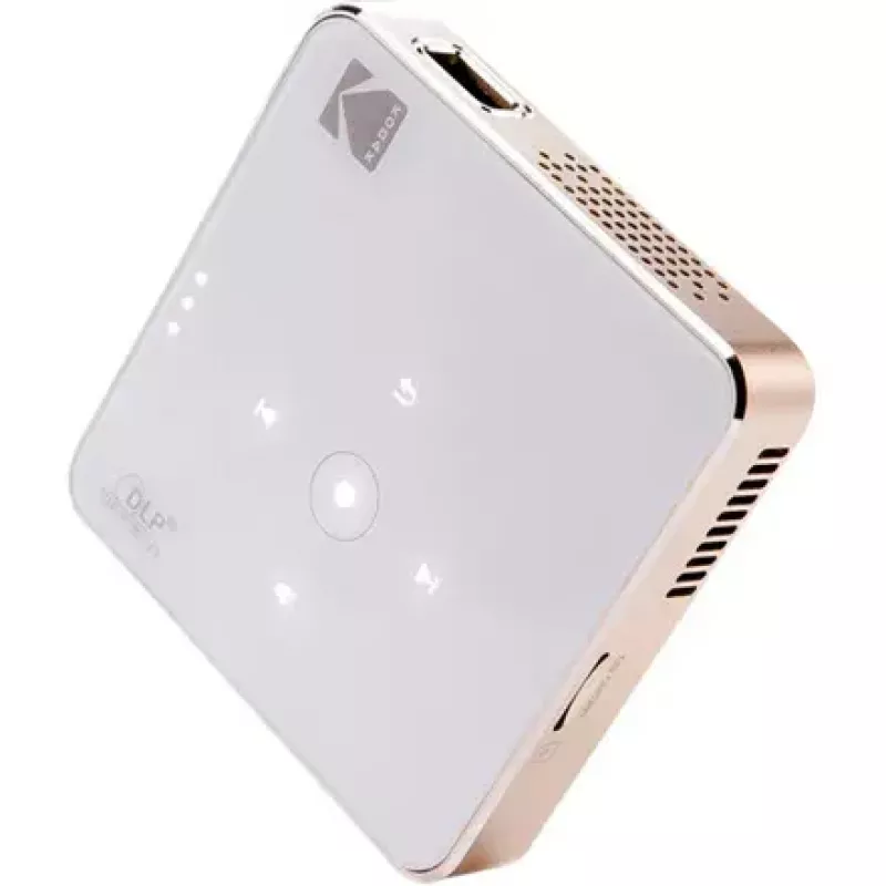 Projector Kodak Luma 150 Wi‑Fi White‑Gold, portable LED pico projector with wireless connectivity