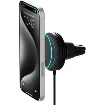 Wireless car vent mount iOttie Velox Qi2 MagSafe — VLXWCG212, Qi2 magnetic wireless charging for compatible iPhone models
