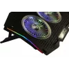 Laptop cooling pad INCA INC-606TGS for up to 45.7 cm (18 inch) screens, 2 fans 11.5 cm, USB-powered, black