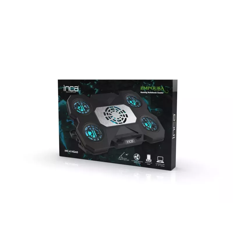 Laptop cooling pad INCA INC-614GMS ergonomic design quiet operation