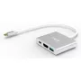 USB Type-C interface hub INCA ITPC-04T — HDMI, Thunderbolt 3, USB 3.2 Gen1, 5000 Mbit/s, 2160p, Silver/White