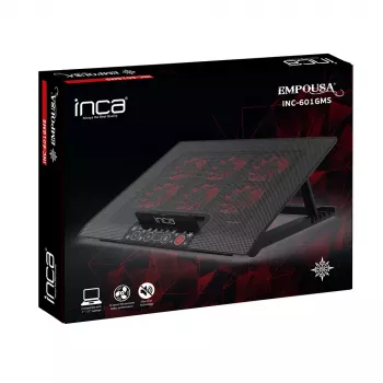 Laptop Cooling Pad Inca INC-601GMS 43.2 cm 6 Fans USB Black