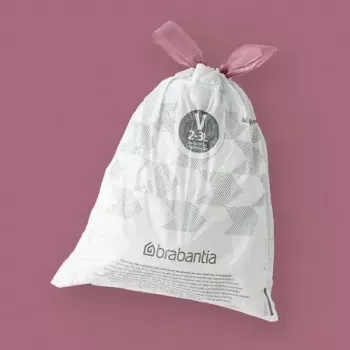 Trash bags BRABANTIA 100253 for 3 L bins, white, plastic, 40 pcs