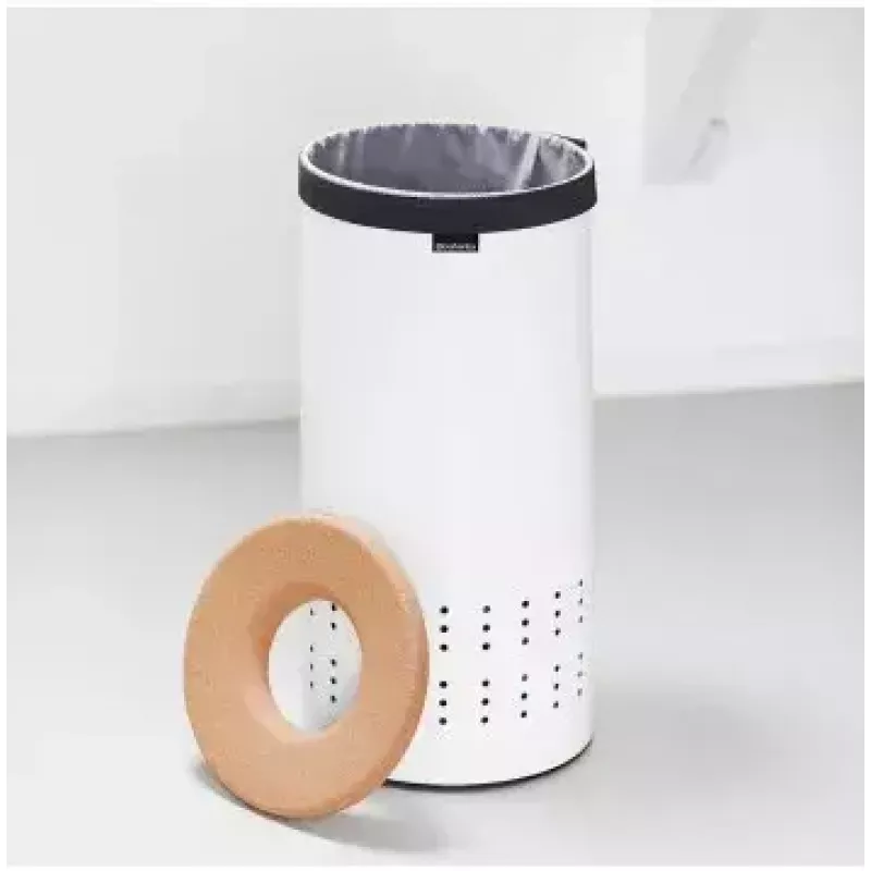 Laundry basket Brabantia 104367 Brown White Height 665 mm Diameter 30 cm
