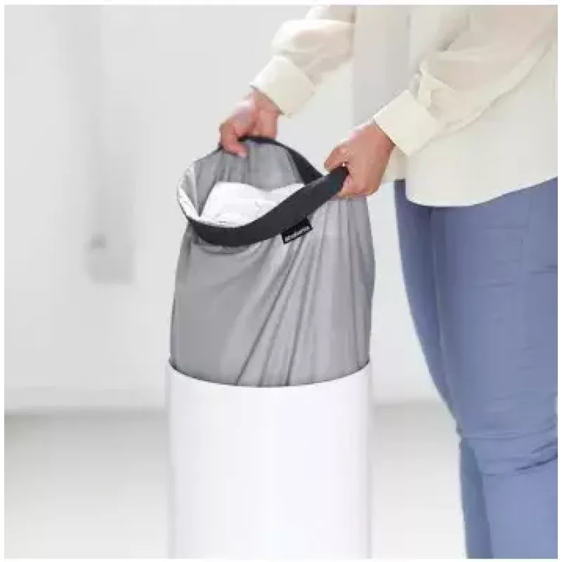 Laundry basket Brabantia 104367 Brown White Height 665 mm Diameter 30 cm