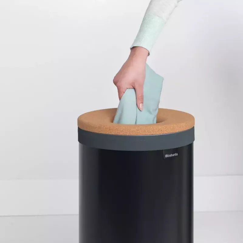 Laundry Basket Brabantia 120008 35L Round Black