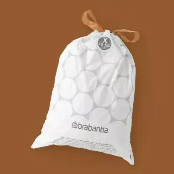 Trash bags BRABANTIA 12 L White, pack of 40 (model 138041) plastic liners 490×357 mm