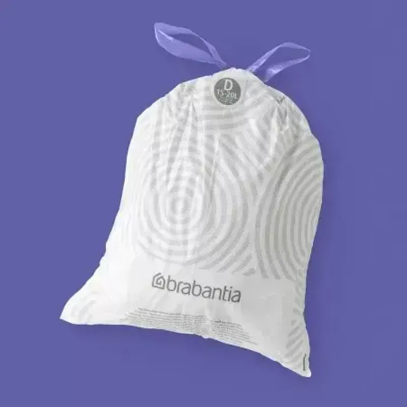 Trash bags BRABANTIA 138164, 20 L, white, plastic, 40 pcs, 545×435 mm