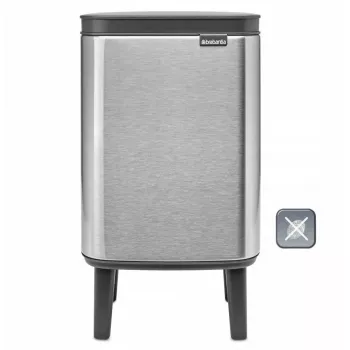 Trash bin BRABANTIA BO 4L Matte Steel Fingerprint Proof — 4 liter stainless steel pedal bin