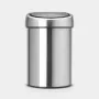 Trash bin BRABANTIA Touch Bin 3 L, matte steel, model 36 39 86