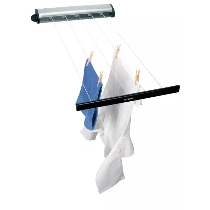 Wall-mountable rack Brabantia Pull-Out Drying Lines Set 2 pcs Stainless steel