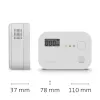 Carbon monoxide detector Alecto COA3910 — electrochemical CO sensor, battery-powered, white, 110×78×37 mm