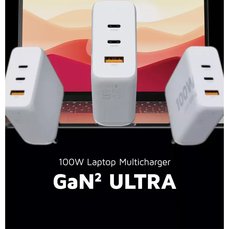 Indoor Charger Xtorm 100W GaN² Ultra Wall Charger Fast Charging 2 USB-C