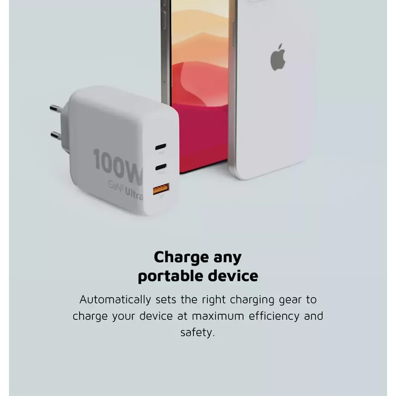 Indoor Charger Xtorm 100W GaN² Ultra Wall Charger Fast Charging 2 USB-C