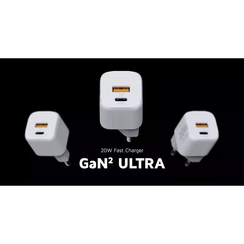Wall Charger Xtorm 20W GaN² Ultra — 20 W, USB-C, indoor, white
