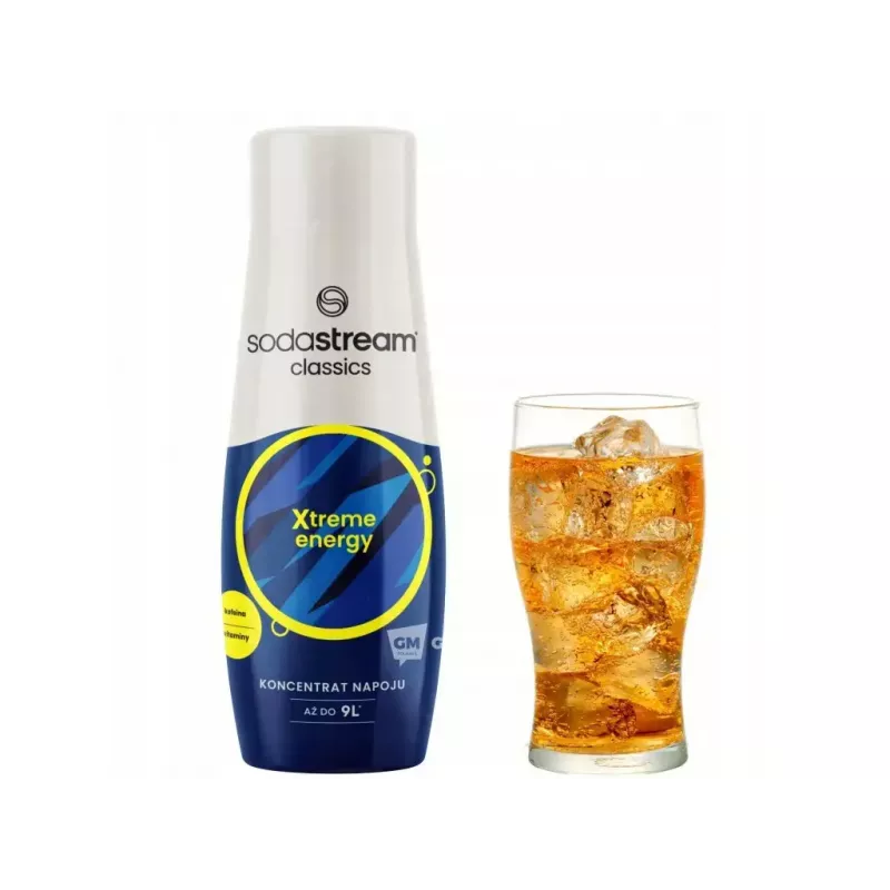 SODASTREAM Xtreme Energy Syrup 440ml lets you quickly make energy drinks at home with B2, B3, B6 and caffeine. Convenient, cost-saving and packed with energy.