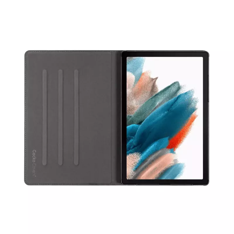 Folio case GeckoCovers for Galaxy Tab A8 (2021) — Easy-Click 2.0, velour and faux leather, stand, 10.5 inch screen