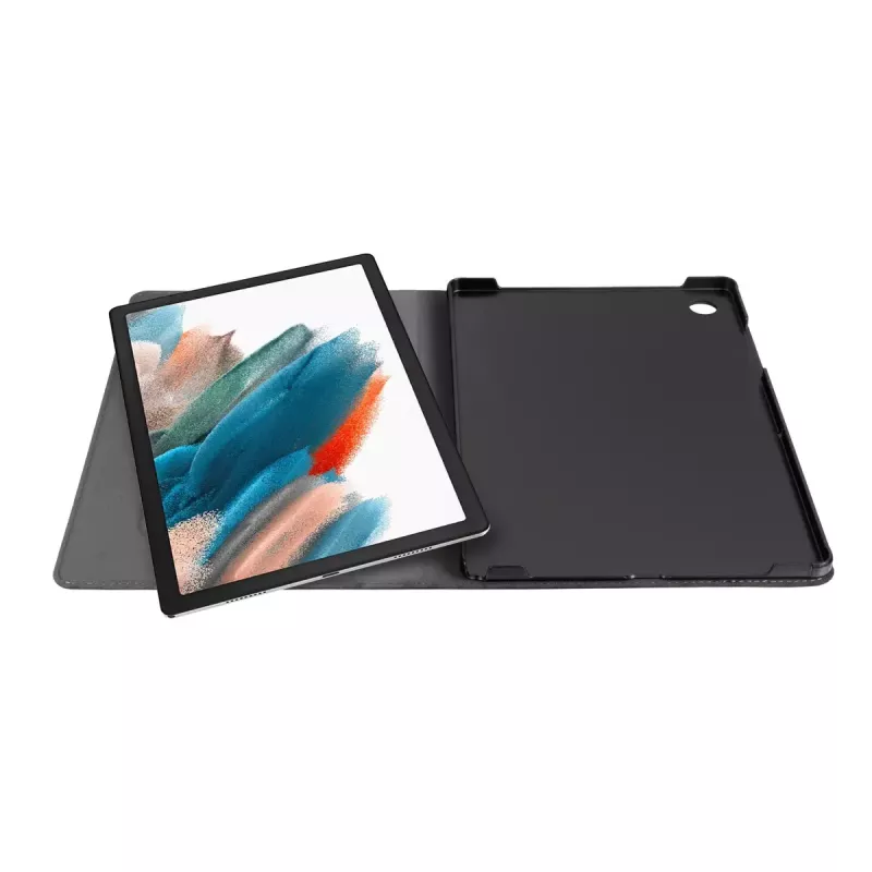 Folio case GeckoCovers for Galaxy Tab A8 (2021) — Easy-Click 2.0, velour and faux leather, stand, 10.5 inch screen