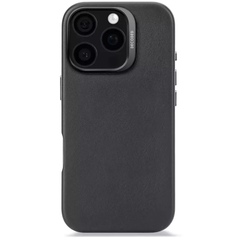 Cover Decoded Leather Case iPhone 16 Pro 6.3 inch Black