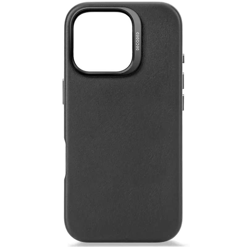 Cover Decoded Leather Case iPhone 16 Pro 6.3 inch Black