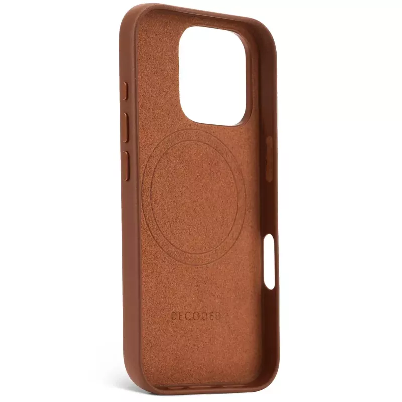 Cover Decoded Leather Case iPhone 16 Pro 6.3 inch Brown