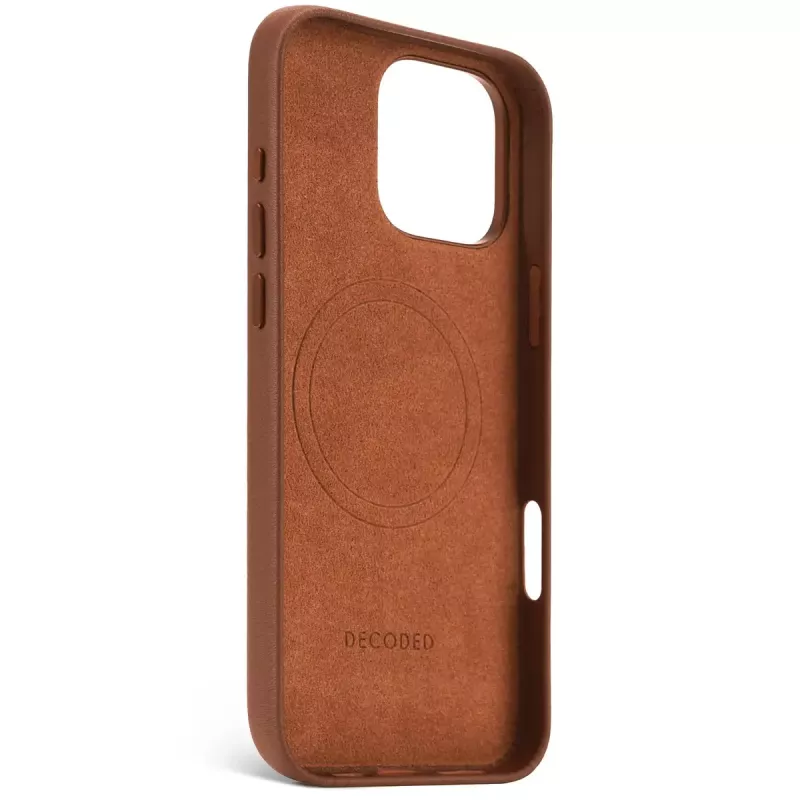 Decoded Leather Case Cover for iPhone 16 Pro Max 17.5 cm Brown