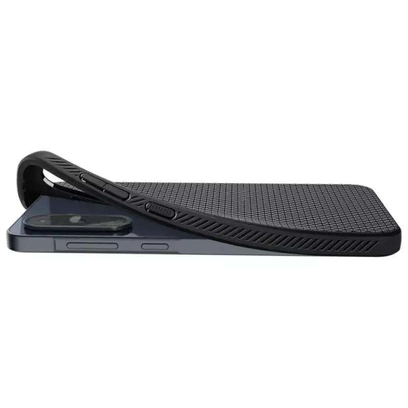 Protective phone case Spigen Liquid Air for Samsung Galaxy A36 5G, matte black