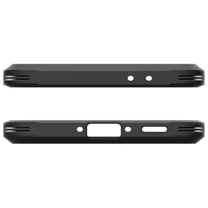 Spigen Tough Armor case for Samsung Galaxy A56 5G — black, dual-layer protective cover