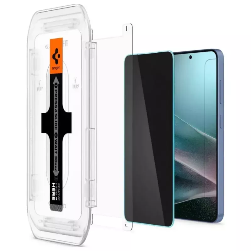 Tempered Privacy Glass Screen Protector Spigen Glas.TR EZ FIT HD for Samsung Galaxy S24/S25 — 2 pcs