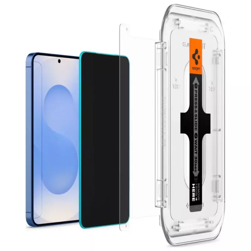 Tempered Privacy Glass Screen Protector Spigen Glas.TR EZ FIT HD for Samsung Galaxy S24/S25 — 2 pcs