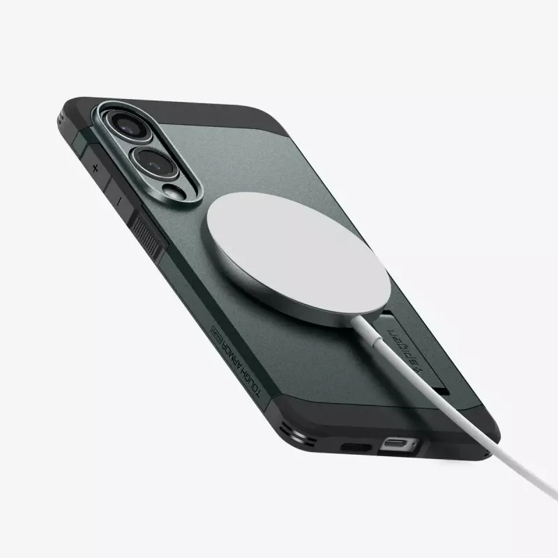 Cover Spigen Galaxy S25 Edge Tough Armor AI Abyss Green